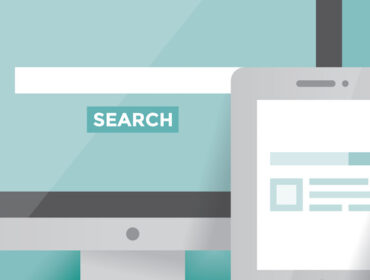 page d'accueil d'un moteur de recherche sur ordinateur, tablette et smartphone