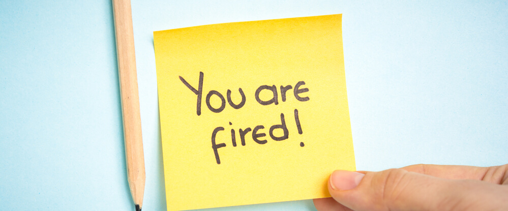 post-it "you are fired!"